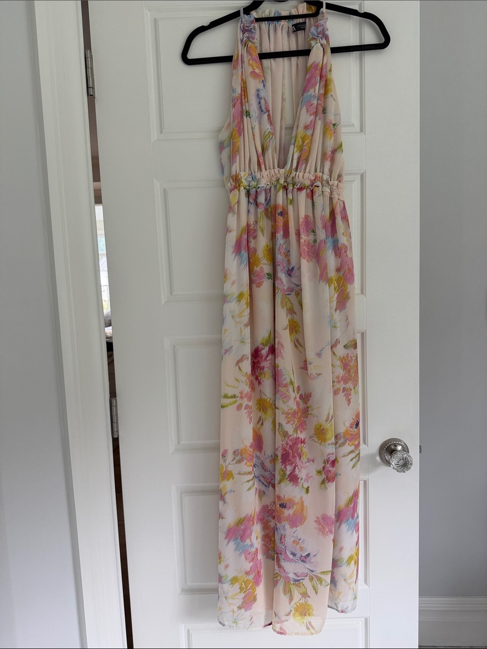 Zara Pink Floral Maxi Dress